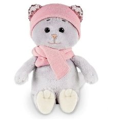 Мягкая игрушка Мышель в шарфе и шапке, 20 см
