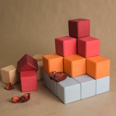 Кубики Детские Деревянные Развивающие для Малышей в Наборе Лавка Гудвина