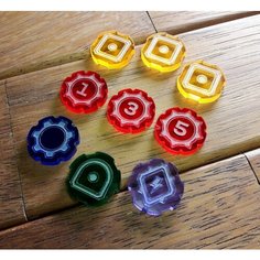 TokenForce Plus. Комплект акриловых токенов (50 шт) для настольной игры Star Wars Destiny