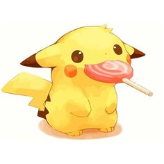 Картина по номерам на холсте Аниме Покемон Пикачу - 7779 Г 30x40