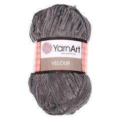 Пряжа YarnArt Velour серый (858), 100% микрополиэстер, 170м, 100г, 1шт