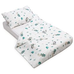 Детское постельное белье в кроватку 120*60 SWEET DREAMS MOSCOW UNICORE белый/зеленый