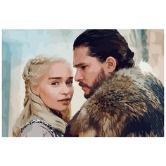 Картина по номерам на холсте Сериал GOT Game of Thrones Игра престолов - 6126 Г 60x40
