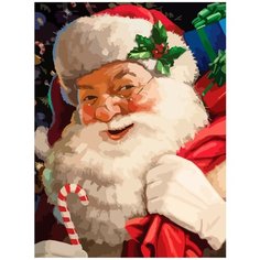 Картина по номерам на холсте Новый Год (Рождество, Дед Мороз, Снегурочка, Аниме) - 7253 В 30x40