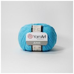 Пряжа YarnArt Jeans (Джинс) - 2 мотка Цвет: 33 яркая бирюза 55% хлопок, 45% полиакрил 50г 160м