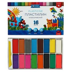 GLOBUS Пластилин GLOBUS «Классический», 16 цветов, 320 г, рекомендован педагогами Глобус