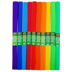 Koh-I-Noor Набор бумаги креповой поделочной 10 штук, Koh-I-Noor, 50 х 200 см, плотность 30 г/м2