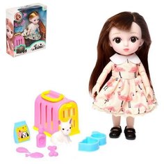 Кукла модная шарнирная "Милена" с питомцем и аксессуарами, микс (1 шт.) Promarket