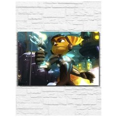 Картина по номерам на холсте игра Ratchet & Clank a Crack In Time (PS, Xbox, PC, Switch) - 11148 Г 60x40
