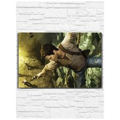 Картина по номерам на холсте игра Uncharted Золотая Бездна (PS, Xbox, PC, Switch) - 11141 Г 60x40