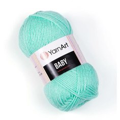 Пряжа для вязания YarnArt Baby (ЯрнАрт Беби) - 3 мотка 623 светло-зеленый, гипоаллергенная для детских изделий, 100% акрил, 150м/50г