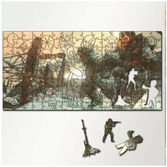 Пазл из дерева с фигурками, 230 деталей, 46х23 см игры Killzone 3 Move Compatible - 5206 Puzzle Wood