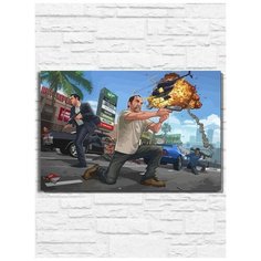 Картина по номерам на холсте игра Grand Theft Auto (GTA 5) V - 9619 Г 30x40