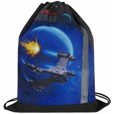 Мешок для обуви юнландия, плотный, светоотражающая полоса, 46х36 см, "Space war", 270916