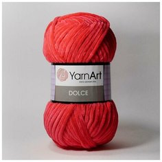 Плюшевая пряжа YarnArt Dolce (Дольче) - 3 мотка 759 ярко-розовый, для вязания игрушек, 100% микрополиэстер 120м/100г