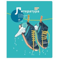 Тетрадь предметная 48л. BG "Unique club" - Литература, матовая ламинация, выб. лак BG®