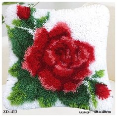 Набор для вышивания / Роза розовая, наволочка 40*40, / ковровая /рукоделие Китай
