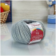 Пряжа Троицкая камвольная фабрика Фиджи (ТКФ), стальной - 174, 20% мериносовая шерсть, 60% хлопок, 20% акрил, 5 мотков, 50 г, 95 м.