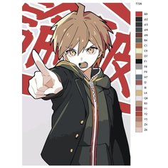 Картина по номерам T726 "Макото Наэги. Аниме Данганронпа - Danganronpa " 60x90 Brushes Paints