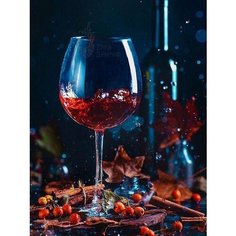 Картина по номерам Бокал вина 40х50 см АртТойс