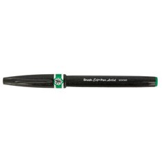 Браш пен "Pentel" Brush Sign Pen Artist, ultra-fine 0.5 - 5 мм кисть/круглое тонкое SESF30C-DX зеленый