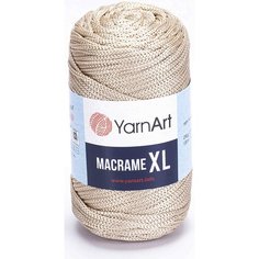 Пряжа YarnArt Macrame XL льняной (166), 100%полиэстер, 130м, 250г, 3шт