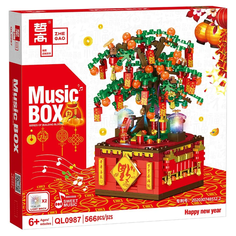 Конструктор Музыкальная шкатулка Music Box Денежное дерево. Набор 566 деталей Toys