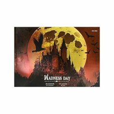 Альбом для рисования А4 40 листов на клею WEDNESDAY MADNESS, обложка мелованный картон, твёрдая подложка, твин-лак, фольга, блок 100 г/м2 Китай