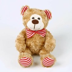 Мягкая игрушка Медведь, с бантиком, 20 см, цвет бежевый Китай