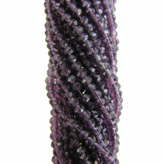 Хрустальные бусины Amethyst (нить 41 см) (3 мм) для рукоделия, стеклянные Нестандарт