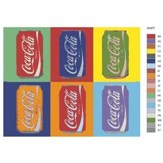 Картина по номерам W-677 "Репродукция картины - Coca-Cola (Кока-кола). Художник Энди Уорхол" 40х50 Brushes Paints