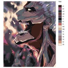 Картина по номерам T892 "Аниме Атака титанов. Бронированный Титан" 60x80 Brushes Paints
