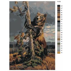 Картина по номерам W-228 "Медведь" 60х90 Brushes Paints