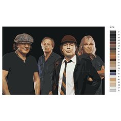 Картина по номерам X-758 "Рок группы AC/DC" 60х90 Brushes Paints