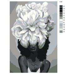 Картина по номерам X-46 "А на голове моей большой цветок" 60x90 Brushes Paints