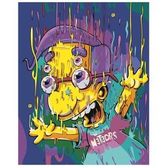 Картина по номерам на холсте на деревянном подрамнике "Simpsons Симпсоны: Милхаус", Раскраска 40x50 см, Мультфильмы