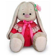 Мягкая игрушка Зайка, большой, в коралловом пальто, 34 см Radel
