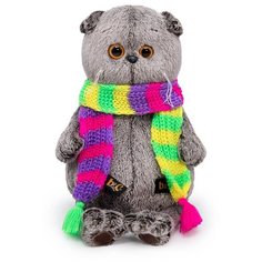 Мягкая игрушка Basik&Co Басик в ярком шарфе, 19 см, мультиколор