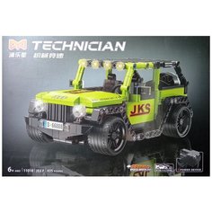 Конструктор Джип JEEP сборная модель, 22 см, инерционный двигатель, 435 деталей Yonglexing
