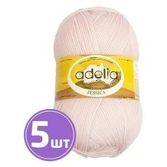 Пряжа Adelia JESSICA (27), бледно-розовый, 5 шт. по 100 г