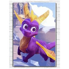 Картина по номерам на холсте игра Spyro Reignited Trilogy - 11526 В 60x40