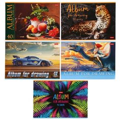Альбом для рисования Hatber Ассорти Выпуск №2, А4, 100 г/м², 40 л. ассорти