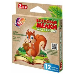 Мелки восковые,12цв, 3 упаковки Луч
