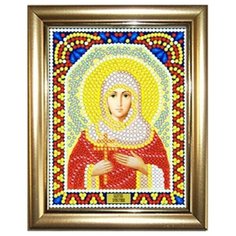 Алмазная мозаика "Святая Кристина" 10,5Х14,5см в подарок золотая рамка для готовой работы НАСЛЕДИЕ