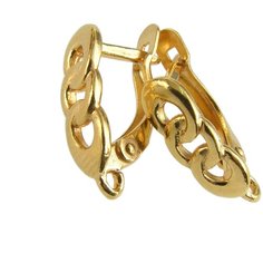 Швензы для сережек Nexus Gold Plated 16 мм (пара), основы, фурнитура для бижутерии Нестандарт