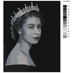Картина по номерам,"Живопись по номерам",100 х 125, Z-MVPRS52, елизавета, королева