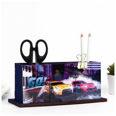 Органайзер для канцелярии «Машины», 6,5 х 6,5 х 12,2 см Нет бренда