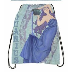 Сумка-мешок для обуви со знаком зодиака Водолей №1 Migom