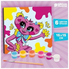 Картина по номерам ТероПром 9490365 «Мягкая подружка», 15х15 см Школа талантов