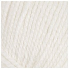 Пряжа "Бамбино" 35% шерсть меринос, 65% акрил 150м/50гр (205, белый) Камтекс